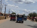 Tuktuks reigned supreme in the border town of Tunduma, Tanzania