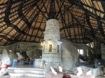 The architecture was stunning at this lodge. The size of the roof was amazing. Owned by Alan Eliot, a white Zimbabwen, at Great Zimbabwe