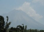 Volcano Merapi. Smoking! Apparently lava flows on the other side.