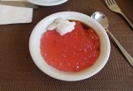 Breakfast tapioca. Don't be put off by the pink..it was very good.