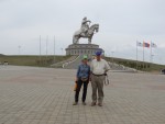 Here we are , in Teragi national park with the Ghingis Khan statue, Mongolia