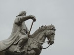 Note the little people in the mane of the horse statue. Its that big !